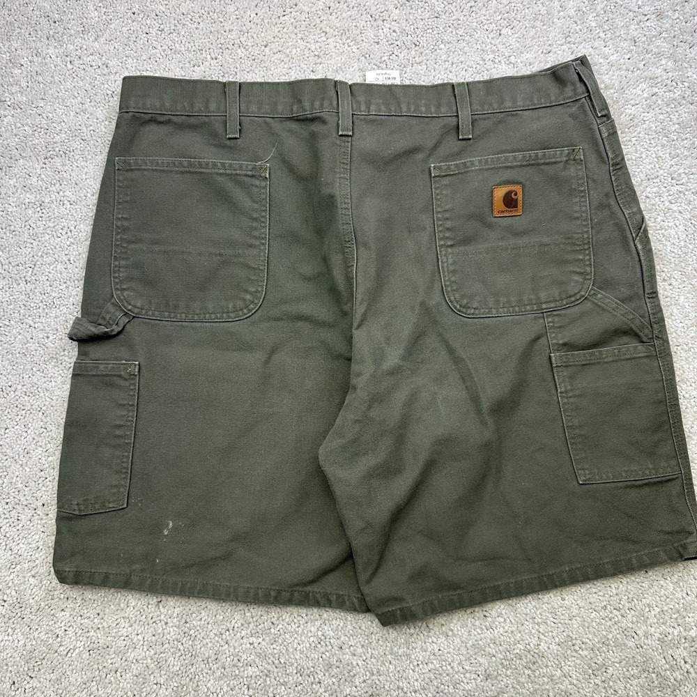 Vintage Carhartt Carpenter Work Shorts Mens 42 Green Canvas Original Fit Utility